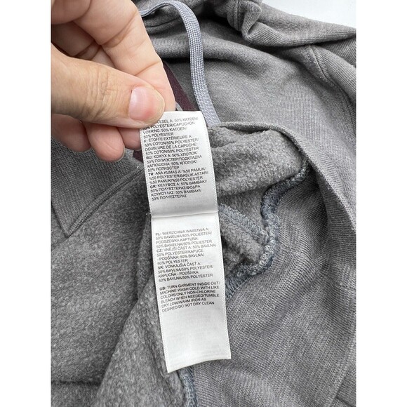 The North Face Womens Pullover Hoodie Size L Gray Purple‎ Logo Sweatshirt - Picture 4 of 7